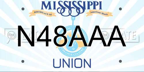 N48AAA Mississippi License Plate