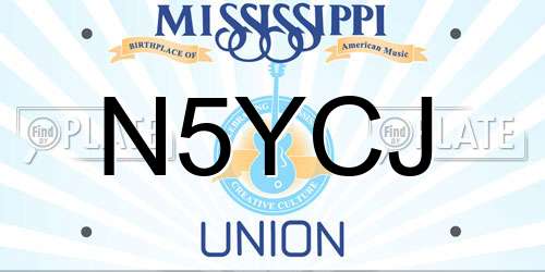 N5YCJ Mississippi License Plate