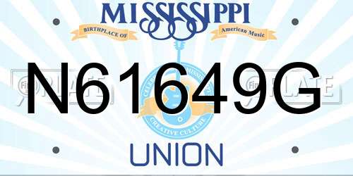N61649G Mississippi License Plate