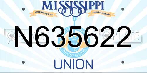 N635622 Mississippi License Plate