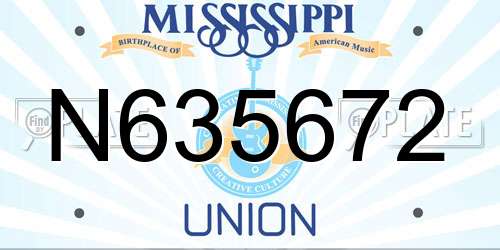 N635672 Mississippi License Plate