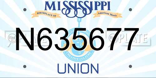 N635677 Mississippi License Plate