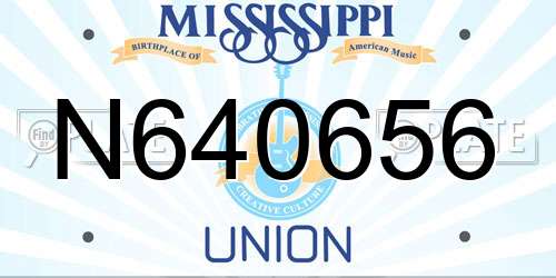 N640656 Mississippi License Plate