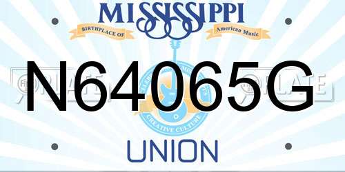 N64065G Mississippi License Plate