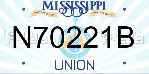 N70221B Mississippi License Plate