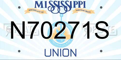 N70271S Mississippi License Plate