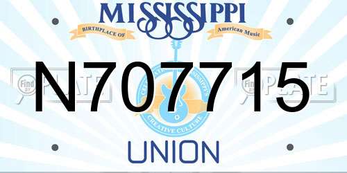 N707715 Mississippi License Plate