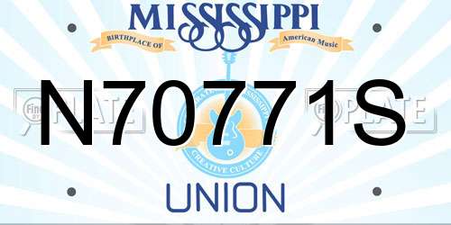N70771S Mississippi License Plate