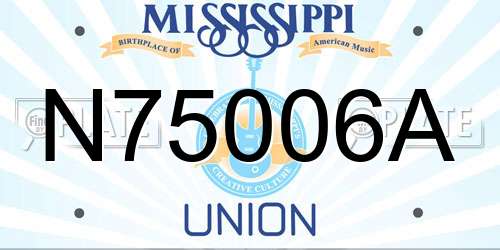 N75006A Mississippi License Plate