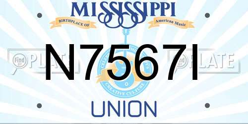N7567I Mississippi License Plate