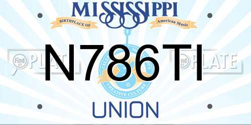 N786TI Mississippi License Plate