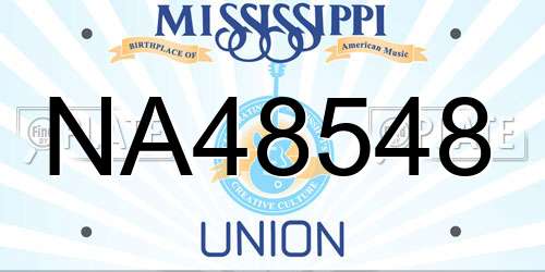 NA48548 Mississippi License Plate