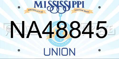 NA48845 Mississippi License Plate
