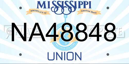 NA48848 Mississippi License Plate