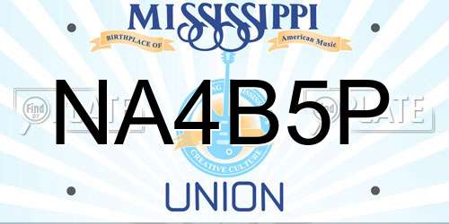 NA4B5P Mississippi License Plate