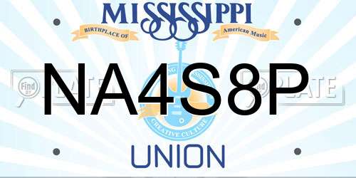 NA4S8P Mississippi License Plate