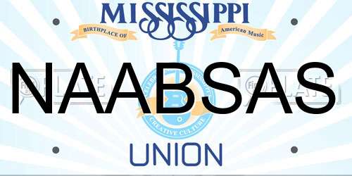 NAABSAS Mississippi License Plate