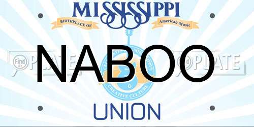 NABOO Mississippi License Plate