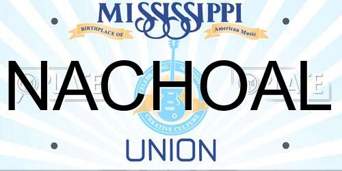 NACHOAL Mississippi License Plate