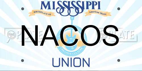 NACOS Mississippi License Plate