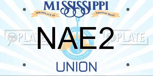 NAE2 Mississippi License Plate