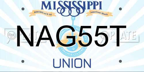 NAG55T Mississippi License Plate