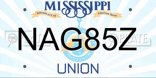 NAG85Z Mississippi License Plate