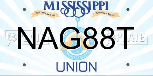NAG88T Mississippi License Plate