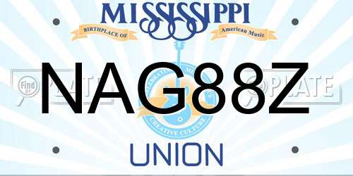 NAG88Z Mississippi License Plate