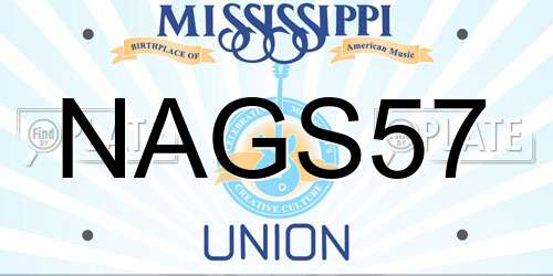 NAGS57 Mississippi License Plate