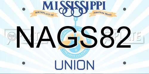 NAGS82 Mississippi License Plate