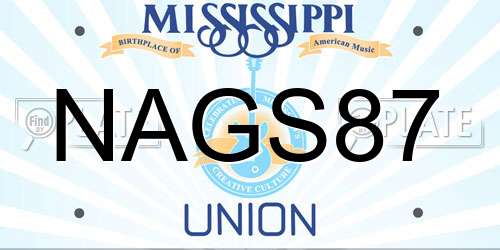 NAGS87 Mississippi License Plate