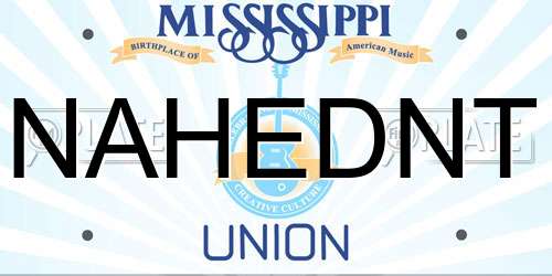 NAHEDNT Mississippi License Plate