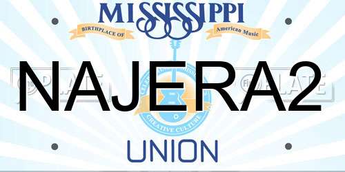 NAJERA2 Mississippi License Plate
