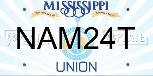 NAM24T Mississippi License Plate