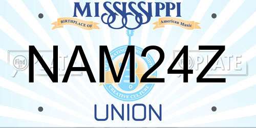 NAM24Z Mississippi License Plate