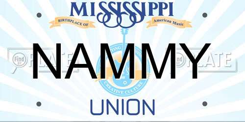 NAMMY Mississippi License Plate