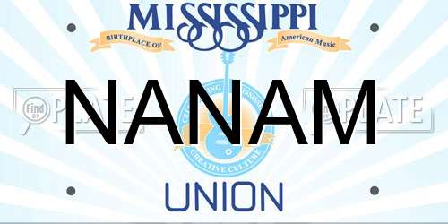 NANAM Mississippi License Plate