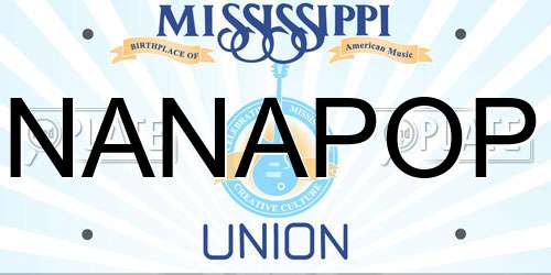 NANAPOP Mississippi License Plate