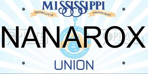 NANAROX Mississippi License Plate