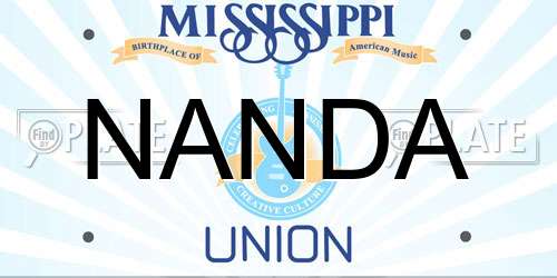 NANDA Mississippi License Plate