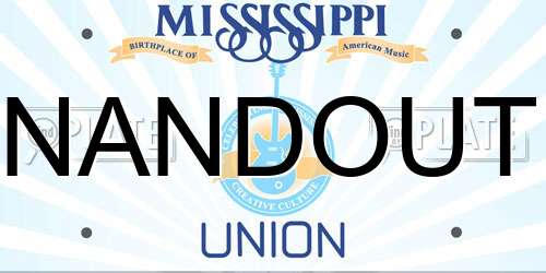 NANDOUT Mississippi License Plate
