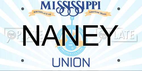 NANEY Mississippi License Plate