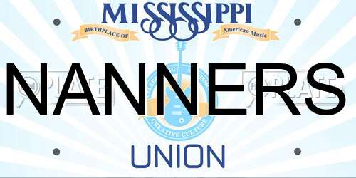 NANNERS Mississippi License Plate
