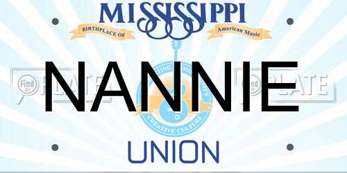 NANNIE Mississippi License Plate
