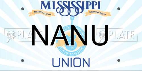 NANU Mississippi License Plate