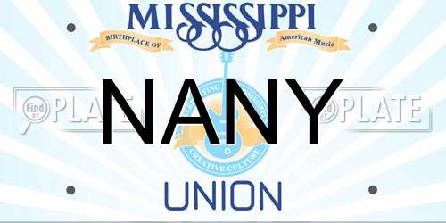 NANY Mississippi License Plate