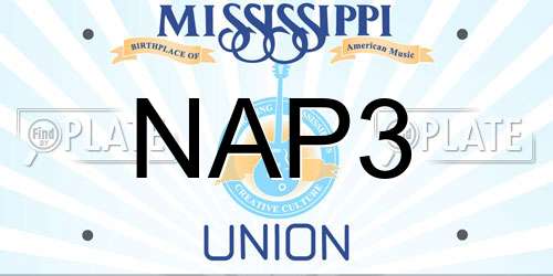 NAP3 Mississippi License Plate