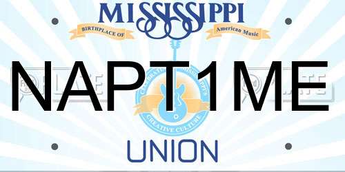 NAPT1ME Mississippi License Plate