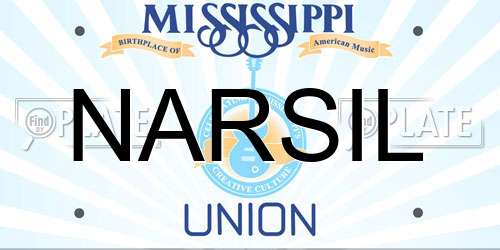 NARSIL Mississippi License Plate